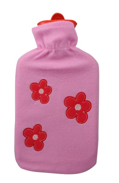 Wärmflasche im Fleece Bezug - Poppy Flower